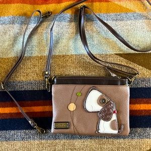 Adorable dog crossbody clutch or bag, lots of options, two straps included.